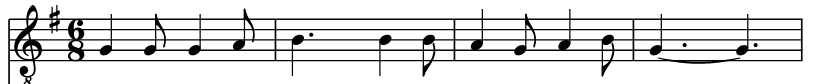 Music notation for the first line of Incy Wincy Spider.