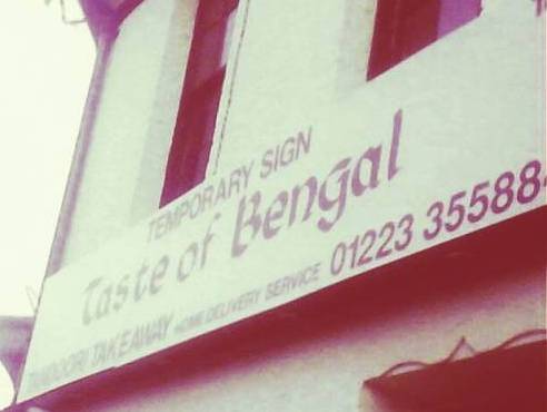 The Taste of Bengal's alleged temporary sign